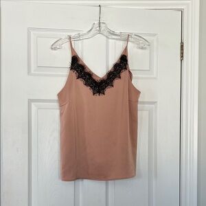 Vero Moda Lace-Trimmed Camisole in Pink and Black